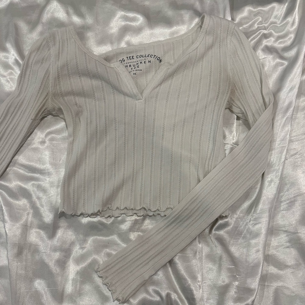 aeropostale long sleeve shrunken tee
